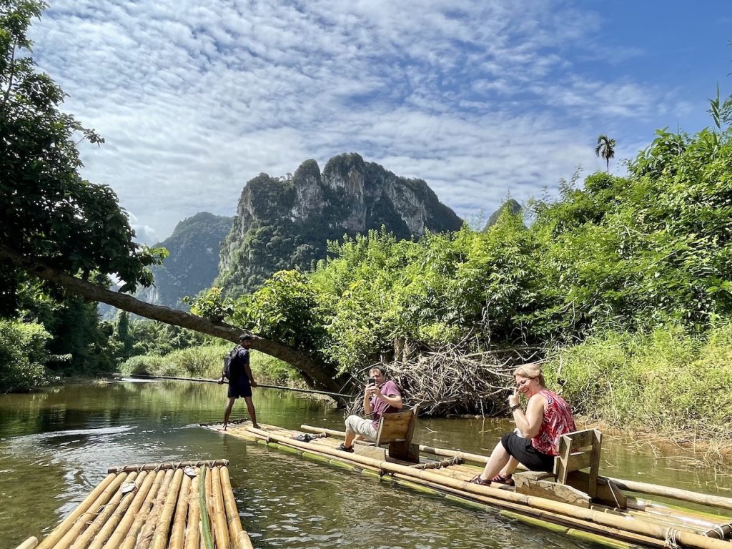 Banboo rafting tour on the Sok River, Khao Sok.